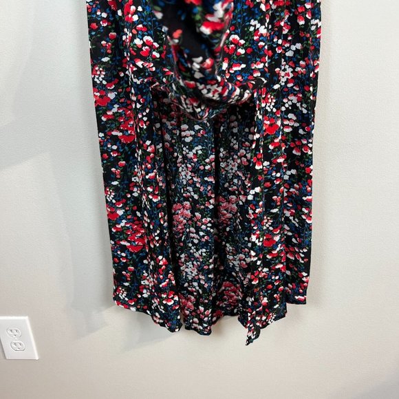 Lulu's Maxi Dress XL Black Floral Off the Shoulder Maxi Side Slits Romantic New - Picture 7 of 15